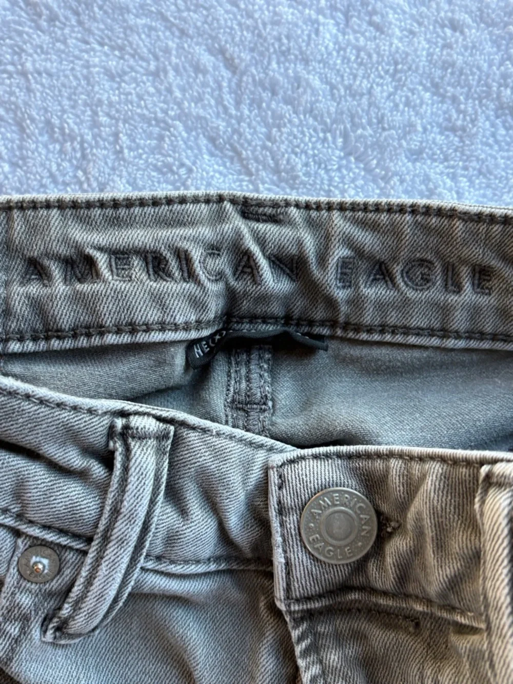 3 Pair Bundle AE Men’s Jeans Bundle 26x28 Gray, Black and Blue Slim